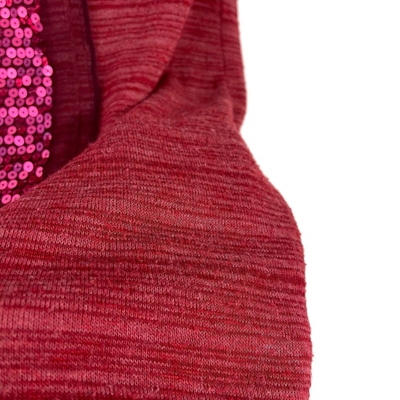 Estam Women’s Size Small Pink Sequin Mesh Front Sleeveless Stretch Mini Dress - Picture 7 of 11